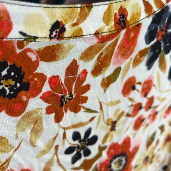 Tribal Multicolor Floral and Polka Dot Blouse M - Picture 8 of 16